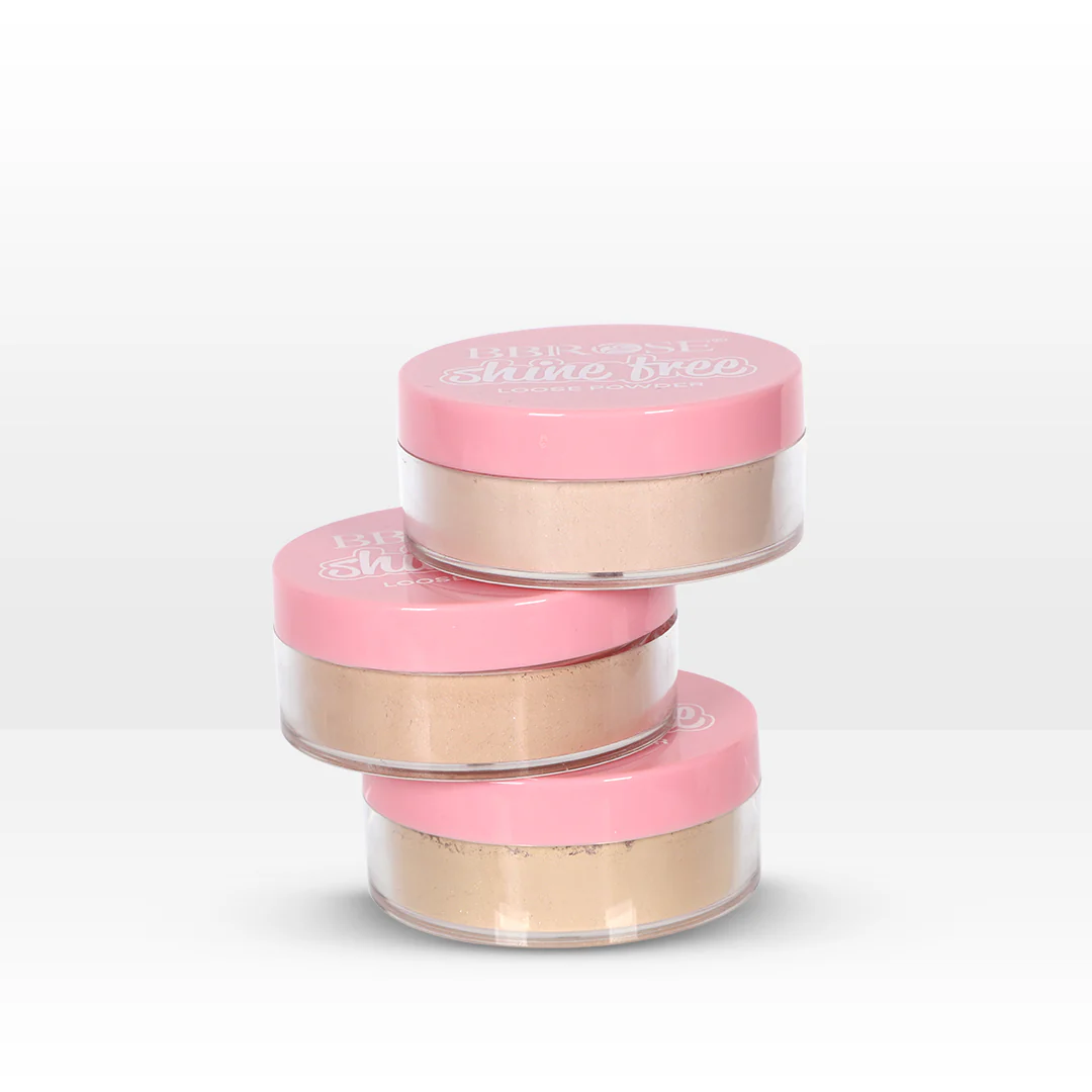 BBROSE Shine Free Loose Powder with glitter – Oil Control Magic - Image 3