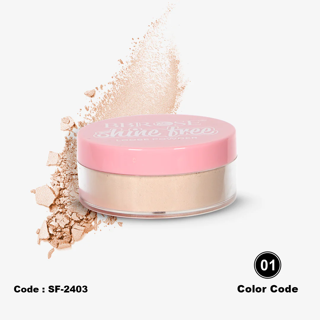 BBROSE Shine Free Loose Powder with glitter – Oil Control Magic - Image 4